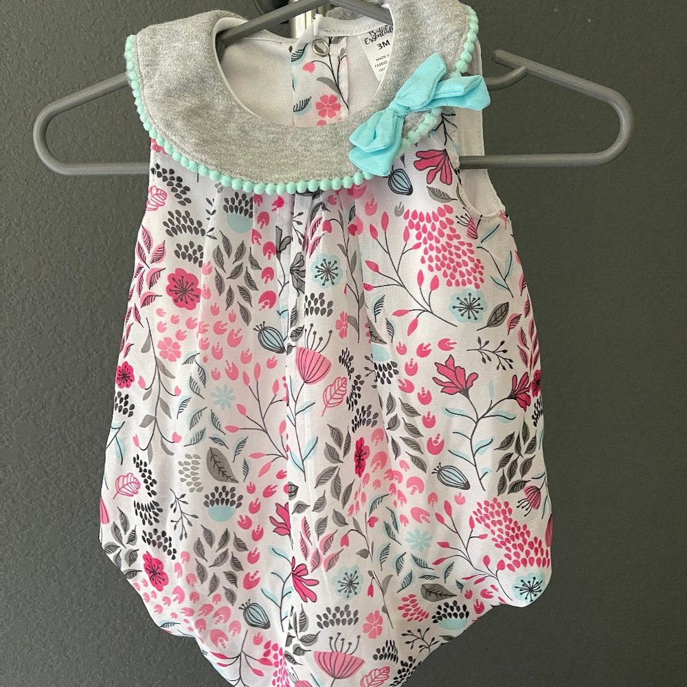 3M Spring Bubble Onesie Teal and Pink